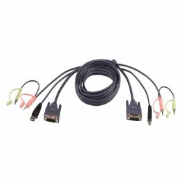 5M USB DVI-D Single Link KVM Cable