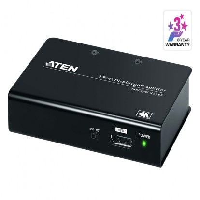 2-port True 4K DisplayPort Splitter