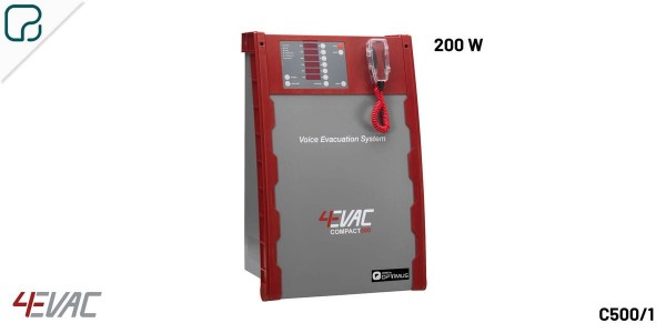4EVAC-C500: PA & VA EN 54 compact system